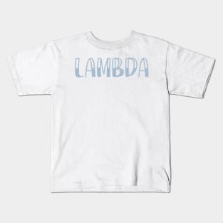 Light Blue Lambda Letter Kids T-Shirt